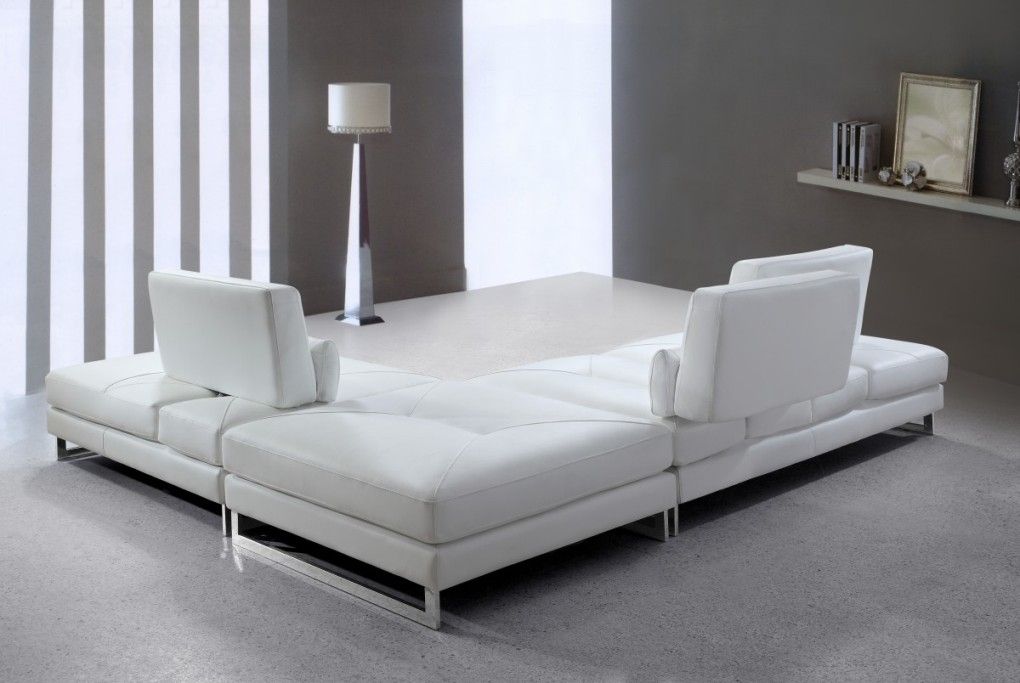 Vgyit285 3 Diamond Modern White Leather Sectional Sofa S3net Pertaining To White Sectional Sofa For Sale 