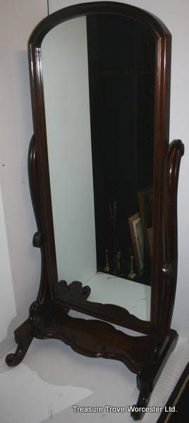 Victorian Style Mahogany Full Length Dressing Mirror Throughout Full Length Antique Dressing Mirrors (View 13 of 30)