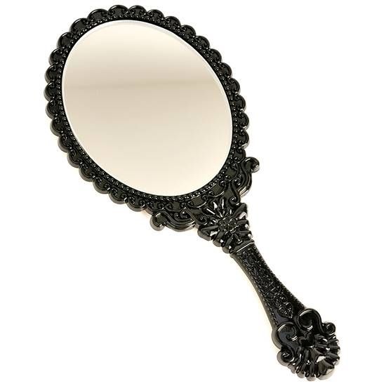 Vintage Antique Style Beauty Cosmetic Makeup Vanity Hand Held Pertaining To Antique Black Mirrors (Photo 15 of 20)