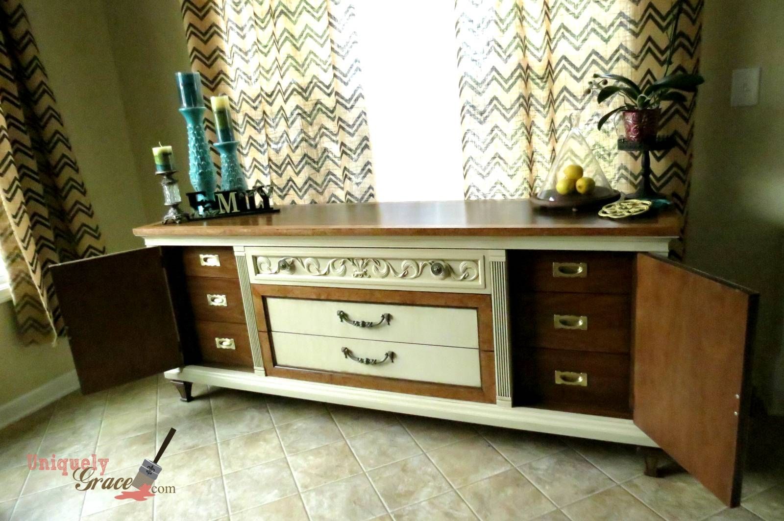 Vintage Drexel Buffet Sideboard 80" – Nadette With 80 Inch Sideboard (View 12 of 20)