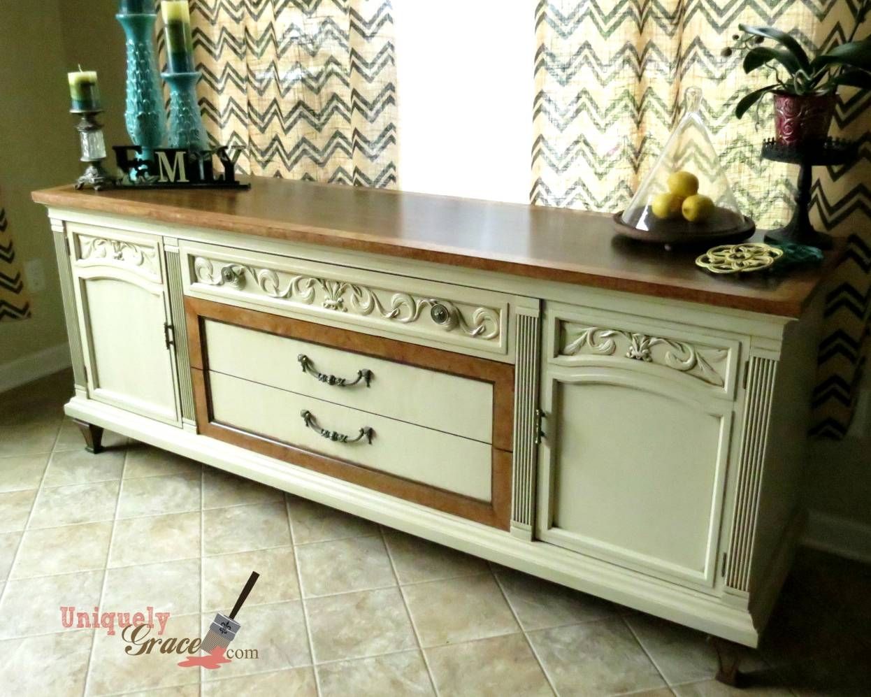 Vintage Drexel Buffet Sideboard 80" – Nadette With Regard To 80 Inch Sideboard (View 14 of 20)