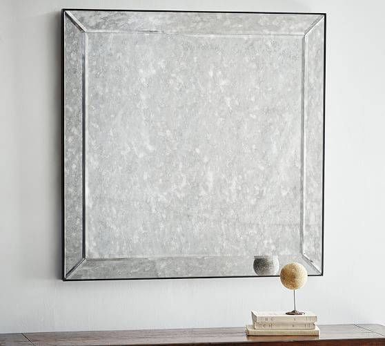 Walker Antiqued Glass Wall Mirror | Pottery Barn With Regard To Antiqued Wall Mirrors (Photo 11 of 20)