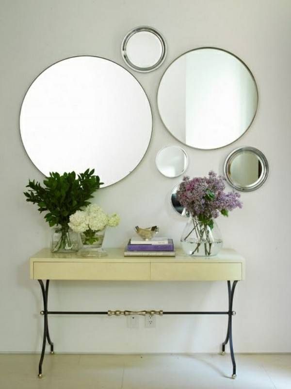 Wall Mirror – Round And Elegant. Nice Aesthetic Addition To The Intended For Wall Mirrors Without Frame (Photo 13 of 30)
