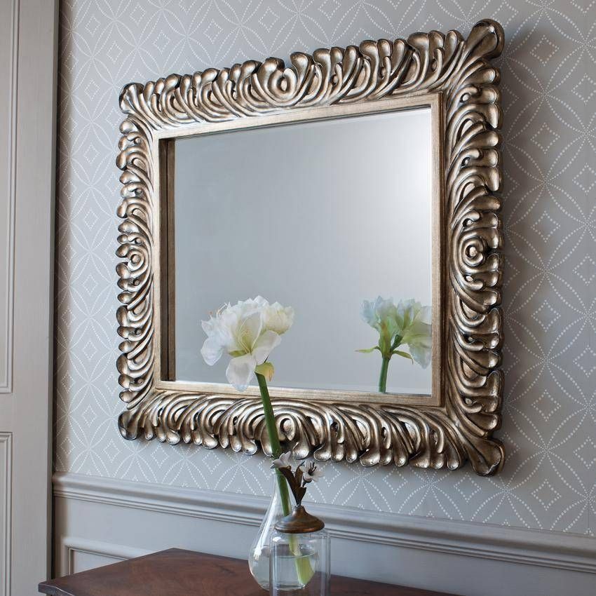 Wall Mirrors For Bedroom Throughout Silver Ornate Wall Mirrors (Photo 12 of 20)