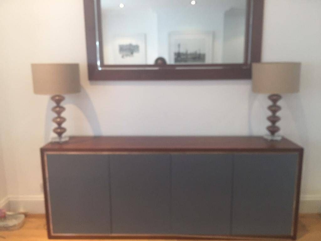 Walnut. And Grey Gloss Sideboard Nw7 Handmade | In Mill Hill Pertaining To Grey Gloss Sideboard (Photo 8 of 20)
