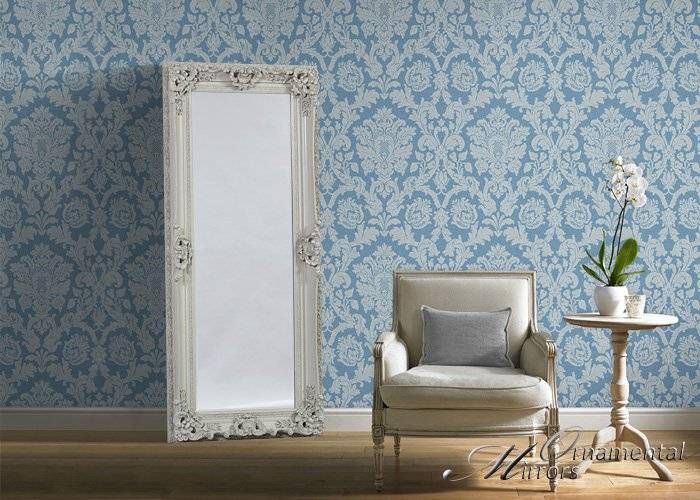 White Full Length Mirror In Ornate Full Length Wall Mirrors (View 9 of 20)