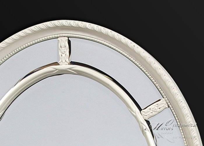 White Oval Wall Mirror For Oval Cream Mirrors (Photo 4 of 30)