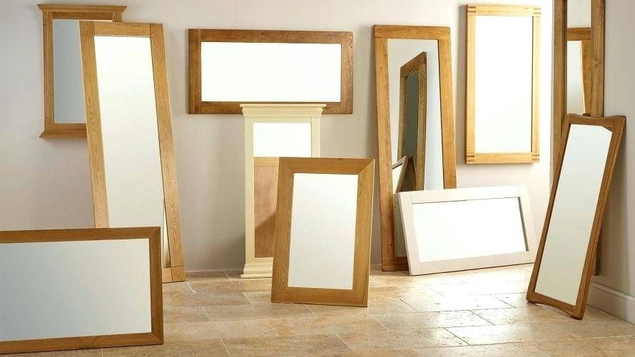 Wooden Full Length Mirroroak Framed Wall Mirror Oak – Shopwiz For Oak Framed Wall Mirrors (Photo 10 of 20)