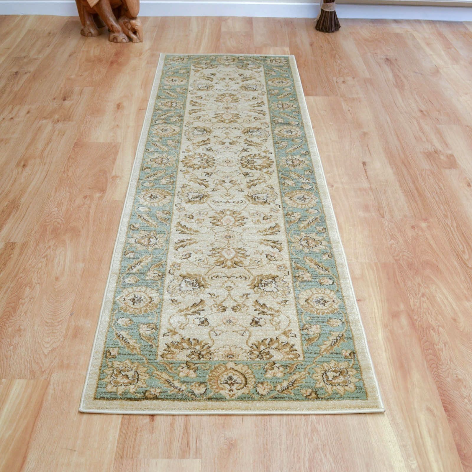 Ziegler Hallway Runner 7709 In Cream And Green Free Uk Delivery Throughout Hallway Runners Green (View 2 of 20)