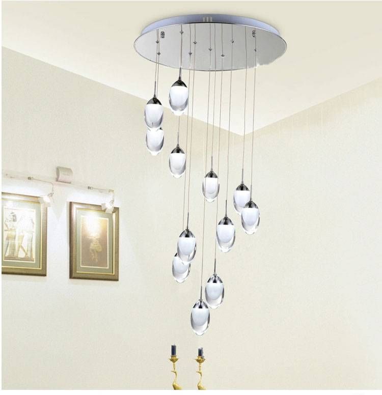 1.5 2.5m Meteor Shower Pendant Lights With Led Strip Lightsource For Stairwell Pendant Lights (Photo 4 of 15)
