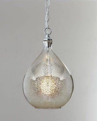 105 Best Sea Glass Lighting Images On Pinterest | Glass Pendants Regarding Mercury Glass Lights Pendants (View 8 of 15)