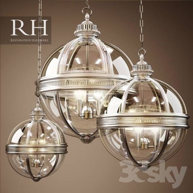3d Models: Ceiling Light – Rh Victorian Hotel Pendant (3size) Throughout Victorian Hotel Pendant Lights (View 2 of 15)