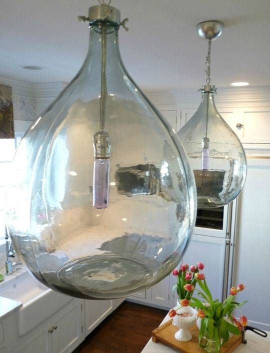 50 Best Lighting Images On Pinterest | Lighting Ideas, Glass And Throughout Wine Jug Pendant Lights (View 6 of 15)