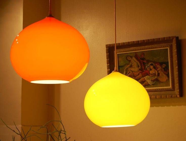 orange kitchen pendant light