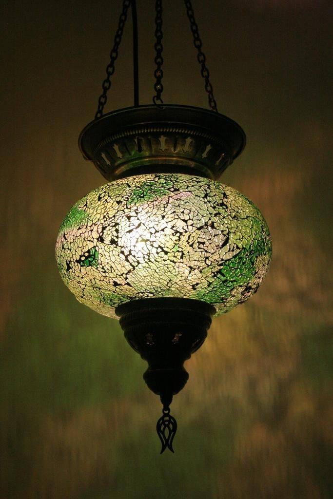 75 Best Extra Large Turkish Mosaic Lamp Images On Pinterest Intended For Cracked Glass Pendant Lights (Photo 15 of 15)