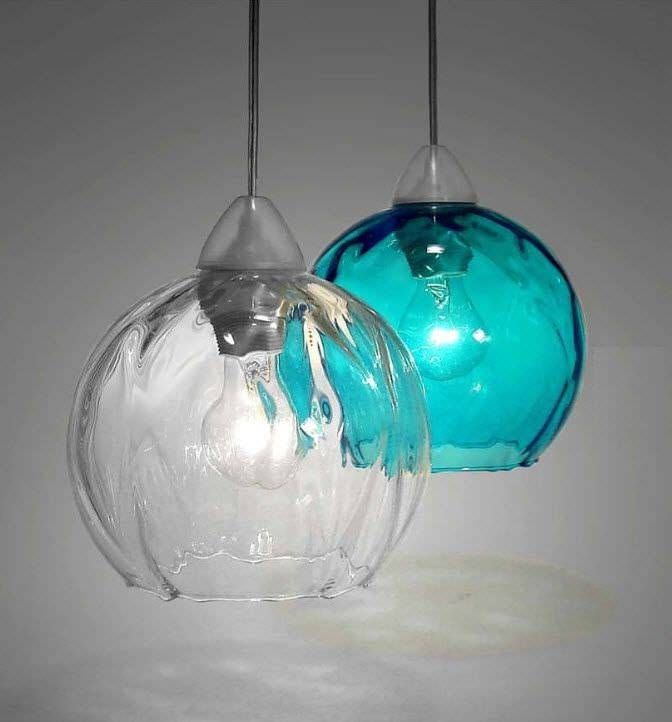 Featured Photo of Top 15 of Turquoise Blue Glass Pendant Lights