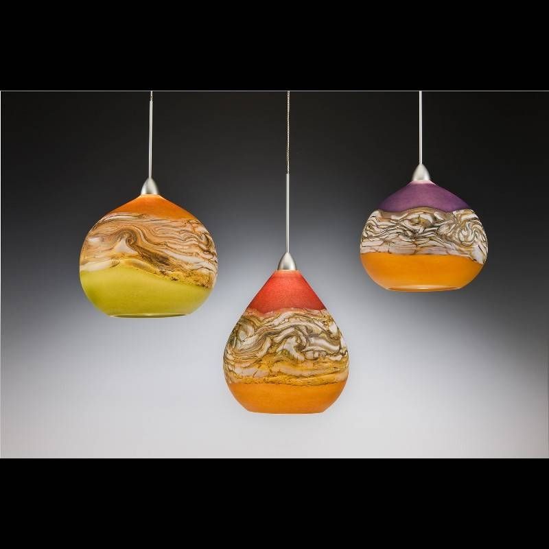 Adorable Colored Glass Pendant Lights Light Colored Glass Pendant Within Handmade Glass Pendant Lights (Photo 11 of 15)