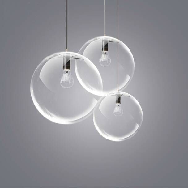 Aliexpress : Buy American Country Clear Glass Ball Pendant With Clear Glass Ball Pendant Lights (Photo 8 of 15)