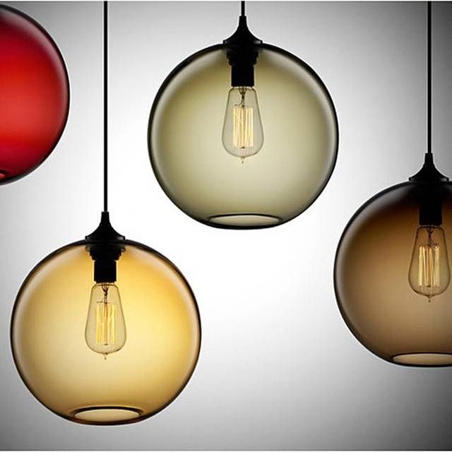 Aliexpress : Buy Retro Vintage Pendant Lights Colours Glass Intended For Coloured Glass Pendant Lights (View 3 of 15)