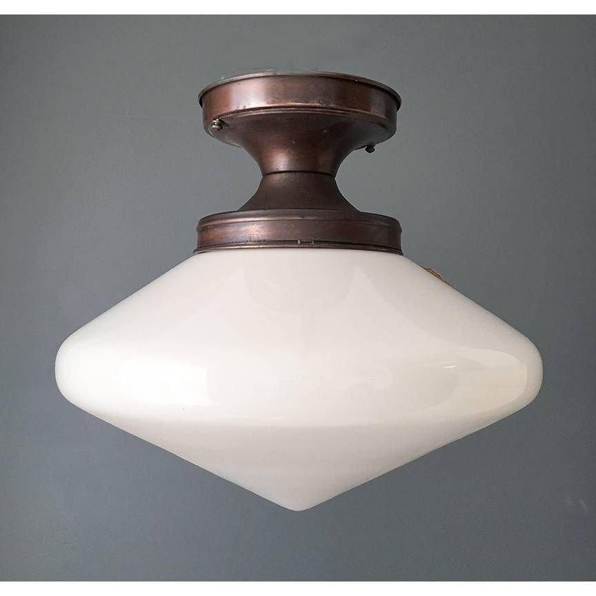 Antique Ceiling Fixtures With Large Schoolhouse Lights (View 7 of 15)