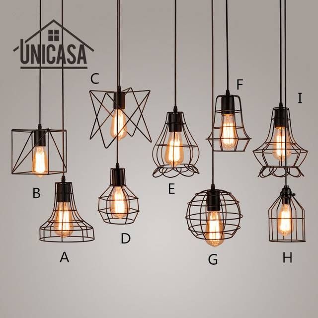 Antique Wrought Iron Pendant Lights Industrial Mini Lighting With Wrought Iron Mini Pendant Lights (Photo 7 of 15)