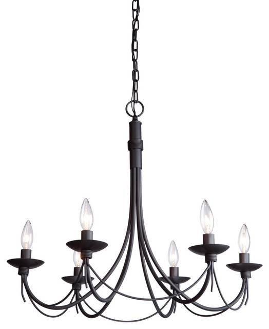 Artcraft Ac1486eb Wrought Iron Chandelier – Traditional With Regard To Wrought Iron Pendant Lights Australia (View 5 of 15)