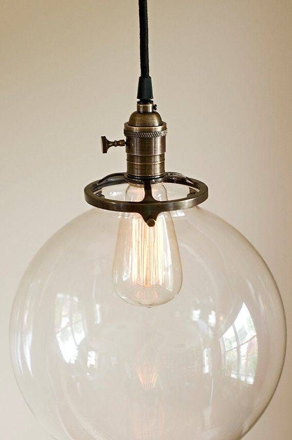 Awesome Round Glass Pendant Lights Clear Globe Pendant With Round Clear Glass Pendant Lights (Photo 4 of 15)