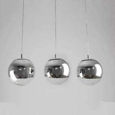 Ball Multi Light Pendant Mirror Silver – Beautifulhalo For Silver Ball Pendant Lights (View 6 of 15)