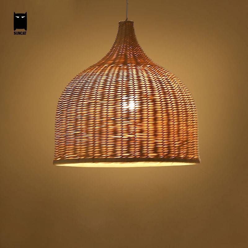 Bamboo Pendant Light Promotion Shop For Promotional Bamboo Pendant Within Rattan Lights Fixtures (View 5 of 15)