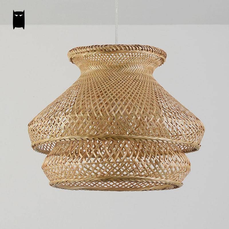 Beautiful Pictures —hand Knitted Bamboo Wicker Rattan Pendant Intended For Rattan Lights Fixtures (Photo 12 of 15)