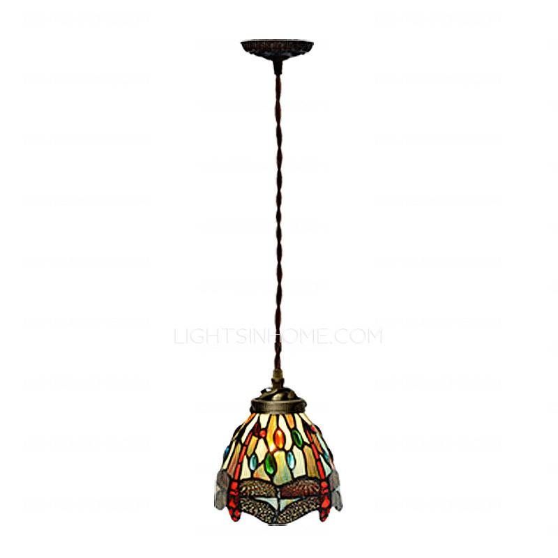 Best Dragonfly Pattern Metal Base Tiffany Style Pendant Lighting Within Tiffany Pendant Light Fixtures (Photo 13 of 15)