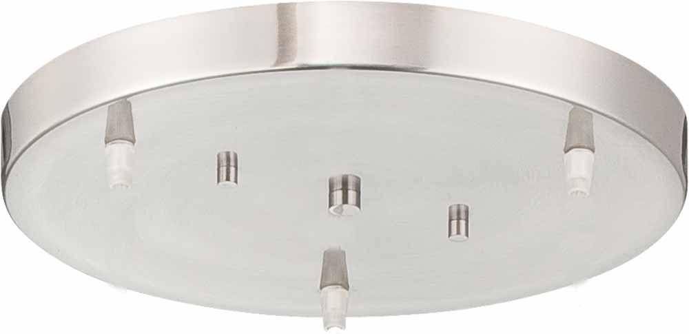 Brushed Nickel 3 Light Conversion Pendant Ceiling Canopy : V0170 With 3 Pendant Lights Kits (View 8 of 15)