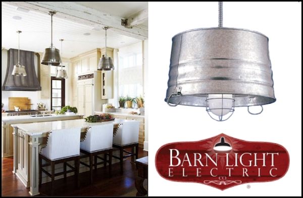 Bucket Pendant Lighting In A Farmhouse Kitchen | Blog Throughout Farmhouse Pendant Lighting Fixtures (View 6 of 15)