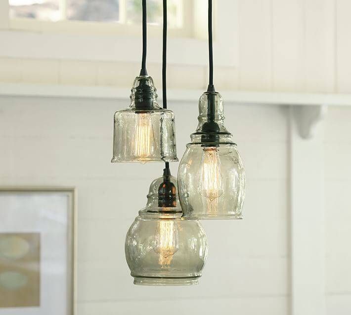 Catchy Pottery Barn Pendant Lighting Harlowe Wire Glass In Wire And Glass Pendant Lights (Photo 6 of 15)