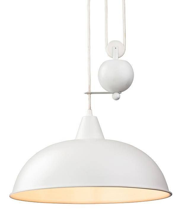 Century White Rise & Fall Pendant | 2309wh | Luxury Lighting Intended For Rise And Fall Pendant Lights (Photo 6 of 15)