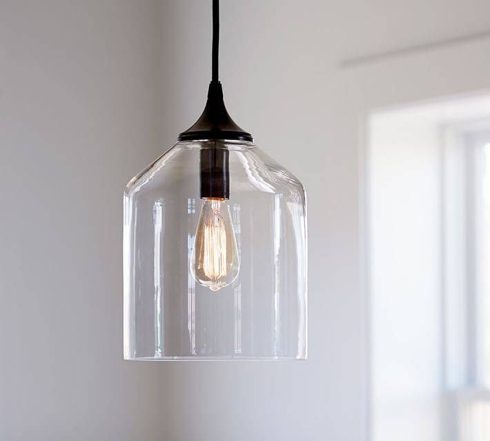 City Glass Pendant | Pottery Barn With Recycled Glass Pendant Lights (Photo 7 of 15)
