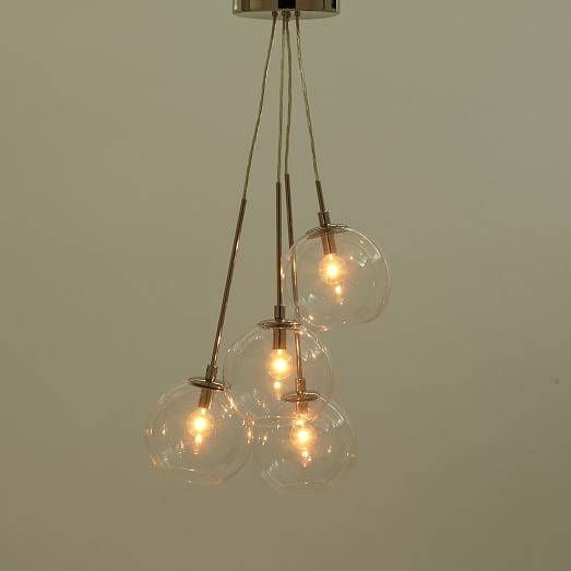 Cluster Glass Pendant | West Elm In Cluster Glass Pendant Light Fixtures (View 4 of 15)