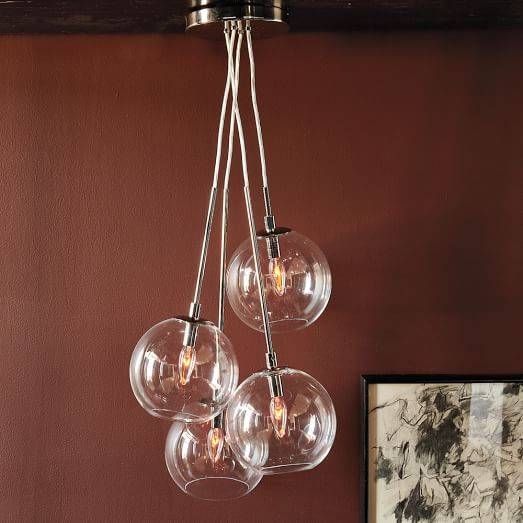 Cluster Glass Pendant | West Elm Intended For Cluster Glass Pendant Light Fixtures (Photo 1 of 15)