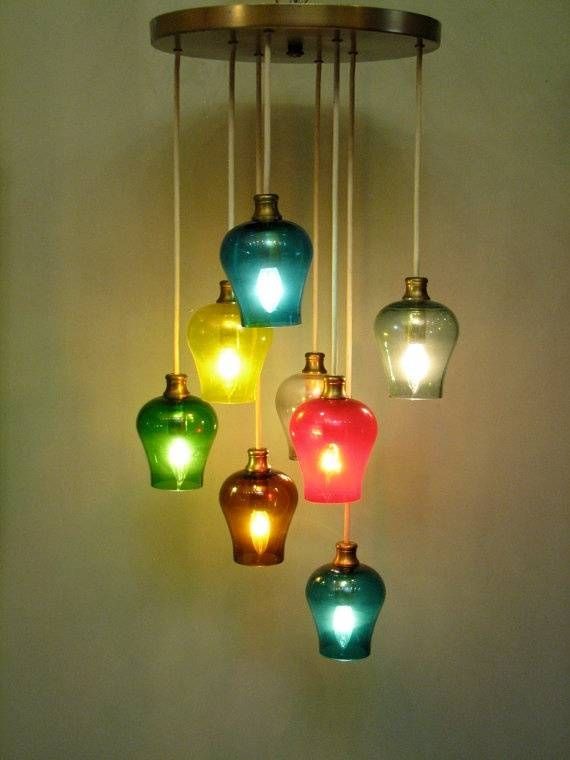 Colored Glass Pendant Lights – Hbwonong In Colored Glass Pendant Lights (Photo 2 of 15)