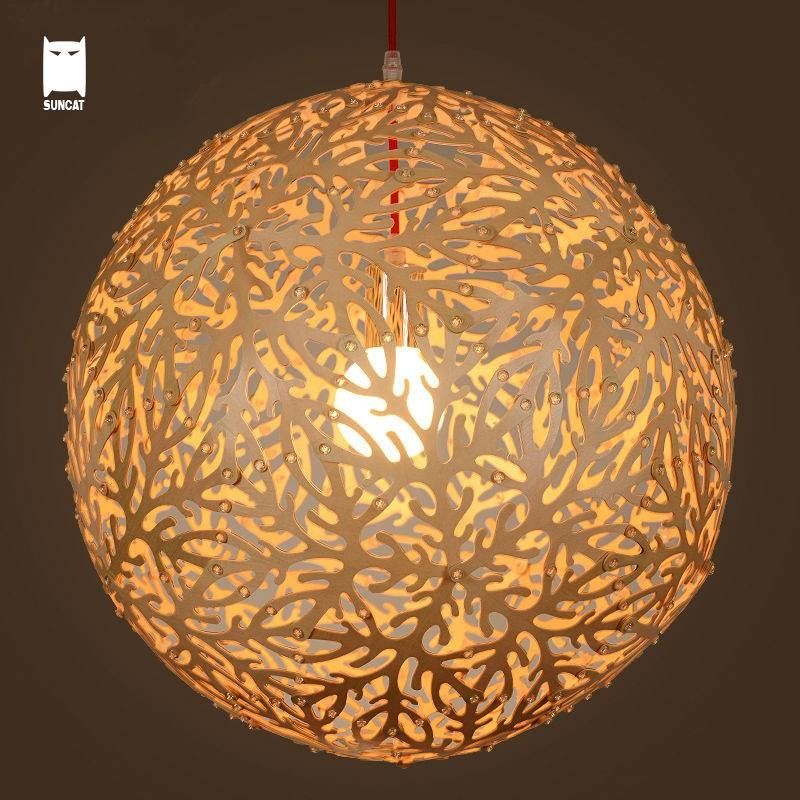 Compare Prices On Pendant Wood Lights  Online Shopping/buy Low Regarding Coral Pendant Lights (View 14 of 15)