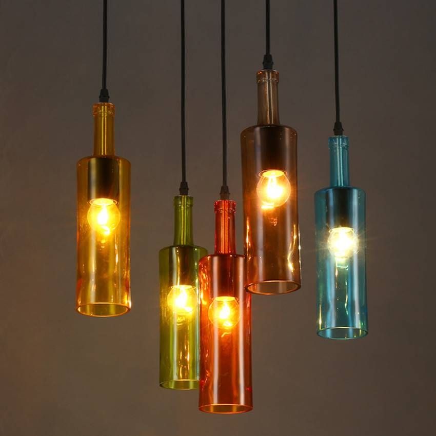 Compare Prices On Wine Bottle Pendant Light  Online Shopping/buy With Regard To Bottle Pendant Lights (Photo 5 of 15)