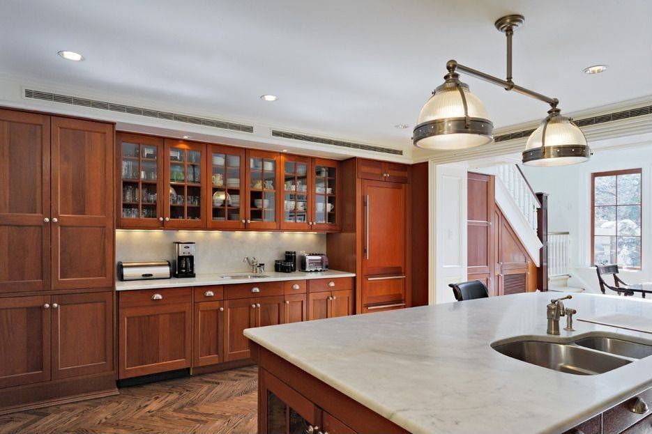 Craftsman Kitchen With Pendant Light & Glass Panel | Zillow Digs Regarding Double Pendant Lights For Kitchen (View 8 of 15)
