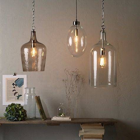 Croft Collection William Bottle Glass Pendant | Glass Pendants For John Lewis Ceiling Pendant Lights (View 2 of 15)