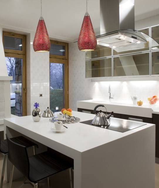 Curvalo Collection 1 Light 13" Ruby Red Crackle Glass Mini Pendant Throughout Red Pendant Lights For Kitchen (Photo 10 of 15)