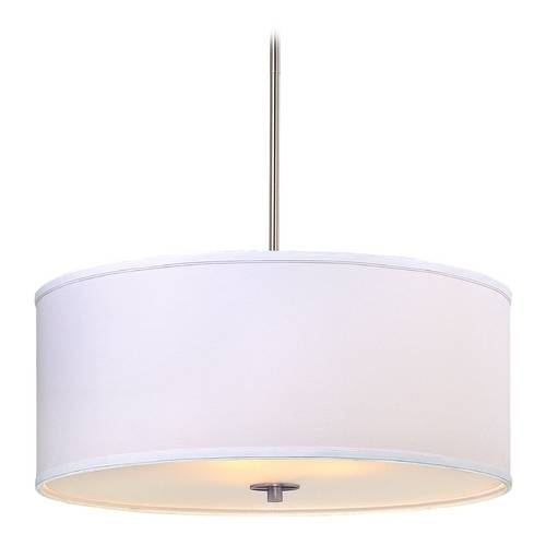 Design Classics Lighting | Classic Modern Lighting Throughout White Drum Pendants (Photo 1 of 15)