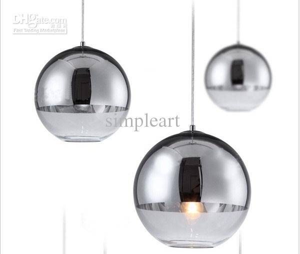 Discount Discount 40cm Tom Glass Mirror Ball Dixon Light Bubble Intended For Silver Ball Pendant Lights (Photo 5 of 15)