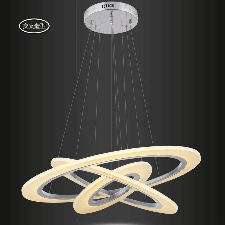 Discount Luxury Modern Led Circle Pandent Lamp Chandelier Lights Pertaining To Luxury Pendant Lighting (Photo 7 of 15)