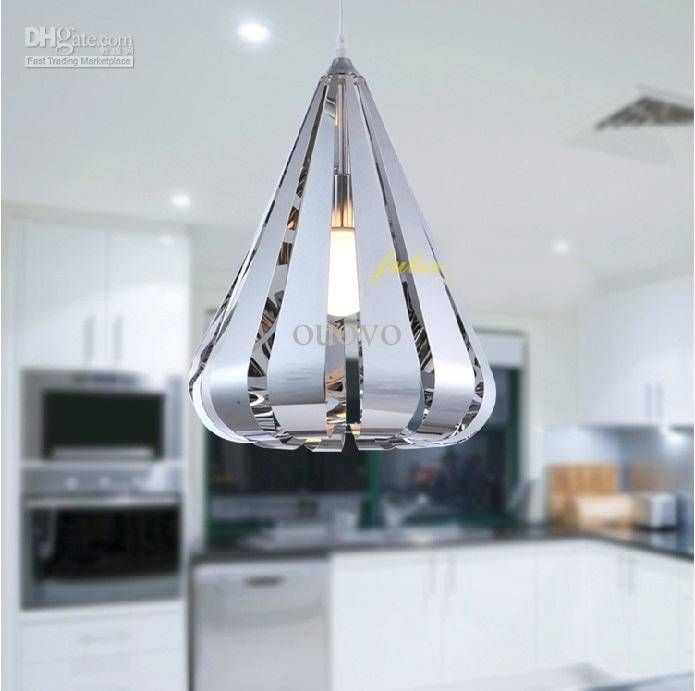 Discount Pendant Lamp Stainless Steel Water Drop Pendant Light New Inside Stainless Pendant Lights (Photo 9 of 15)