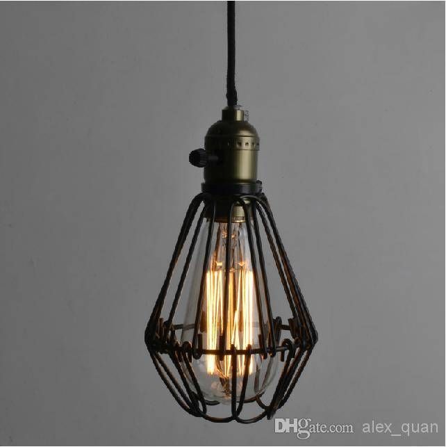 Discount Vintage Wrought Iron Pendant Lighting Small Iron Cages For Wrought Iron Kitchen Lights Fixtures (Photo 1 of 15)