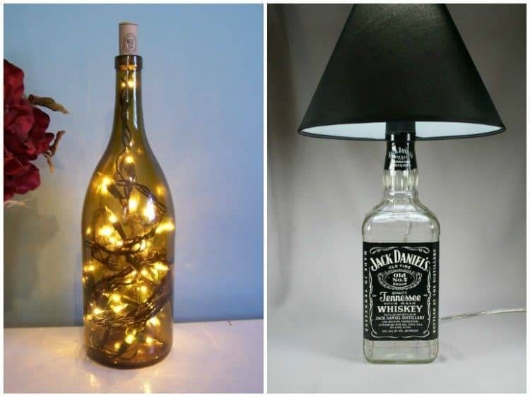 Diy Bottle Lamp: Make A Table Lamp With Recycled Bottles | Id Lights With Regard To Bottle Pendant Lights (View 9 of 15)